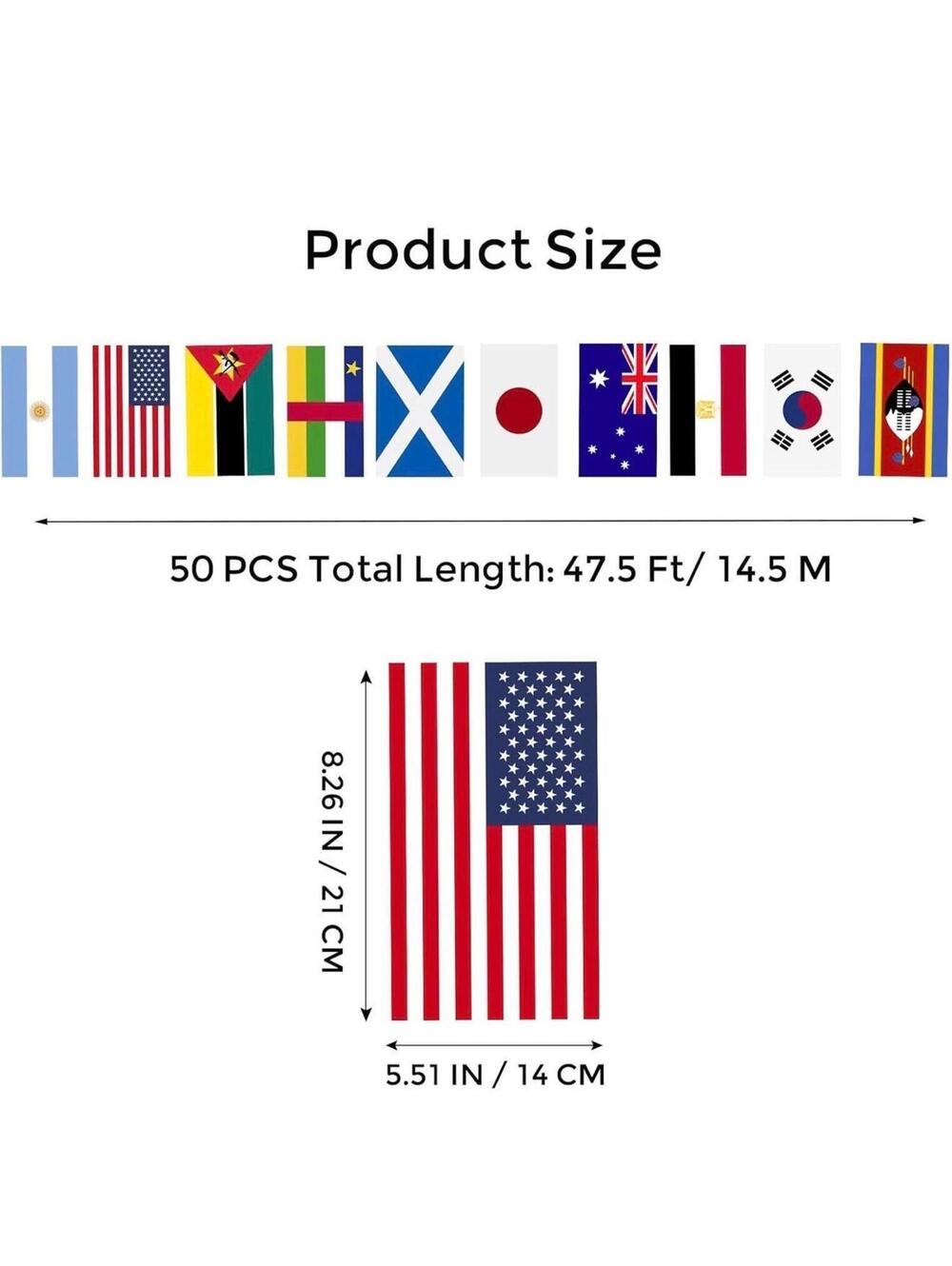 Global Vibe Flag Banner — 47.5 FT Instant Atmosphere